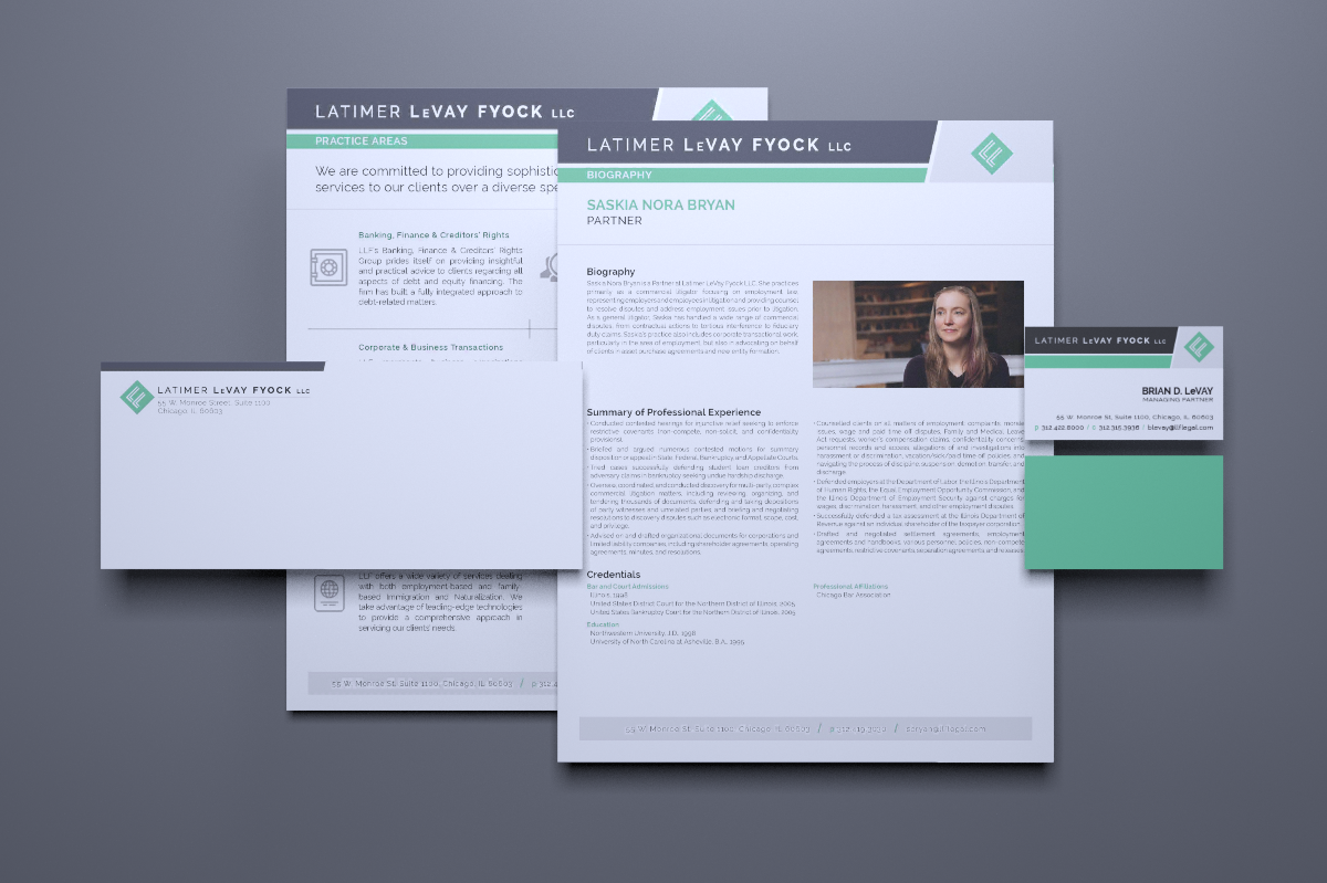 Latimer Levay Fyock Branding